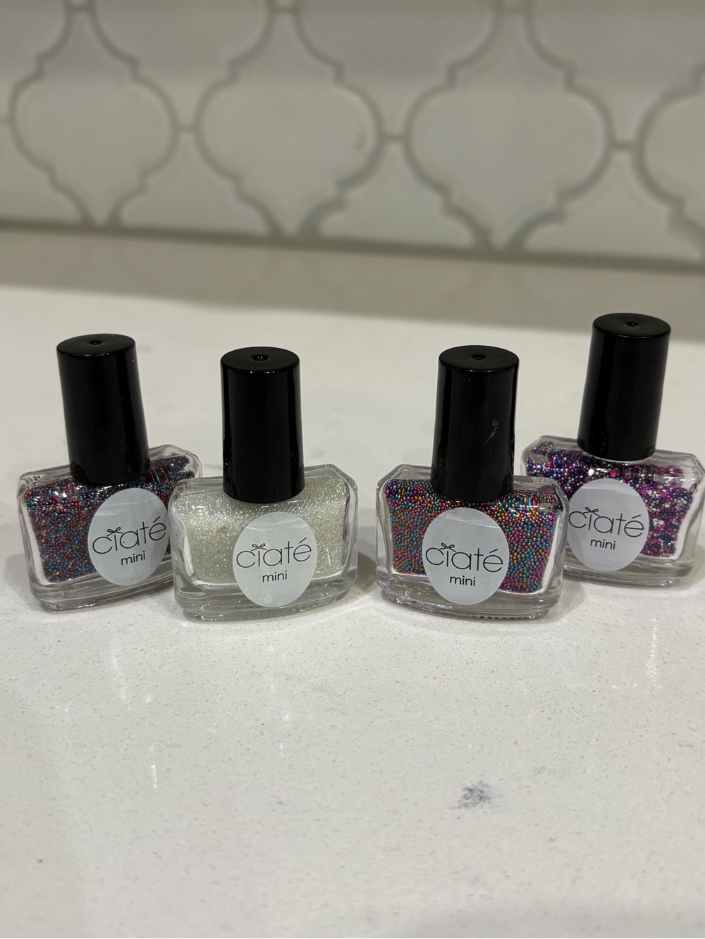 Ciaté caviar 5ml set of 4 colors: hologram, jubilee, candy shop, prom queen